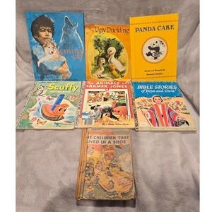 Vtg. Children's Books Lot of 7 Little Golden Books Coyote Cry Scuffy The Tugboat